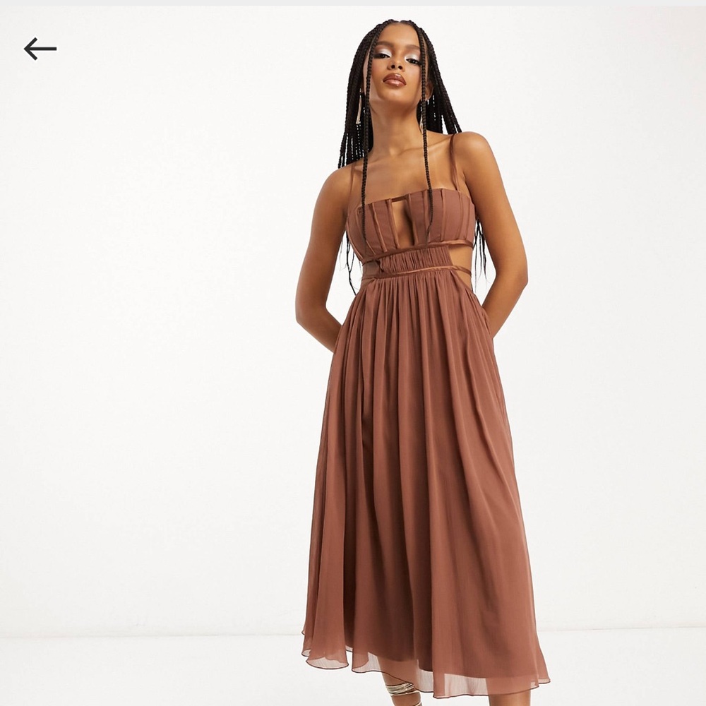 ASOS Brown Backless Dress